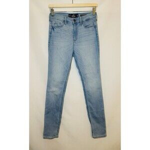 Hollister High Rise Super Skinny Light Blue Jeans Women's‎ SIZE 5 Regular / 27